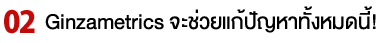 Ginzametrics จะช่วยแก้ปัญหาทั้งหมดนี้!